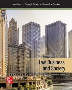 law business and society 13th Edition mcadams